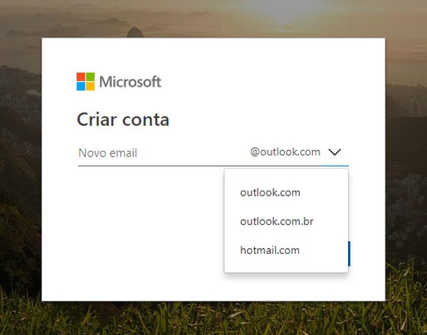 criar Outlook gratuito