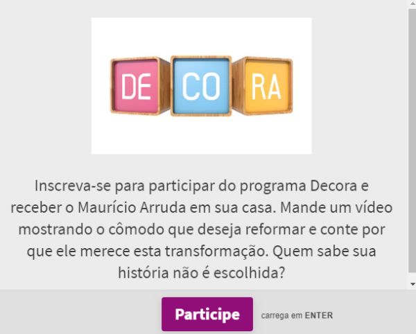 participar do Decora GNT